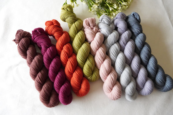 Nonsuperwash Merino - Assortment of Eight 50g skeins (400g)