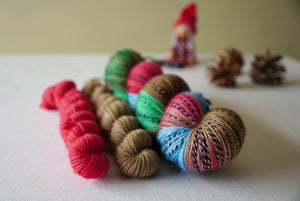 Holiday Sock Bundle: 1 skein plus 2 minis (140g)