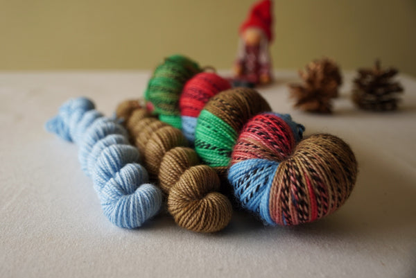 Holiday Sock Bundle: 1 skein plus 2 minis (140g)