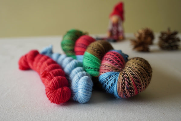 Holiday Sock Bundle: 1 skein plus 2 minis (140g)